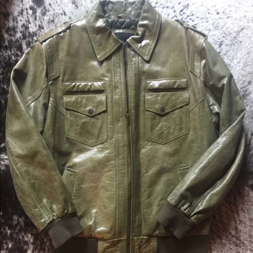 AMERICAN BASE Genuine Leather Jacket - L